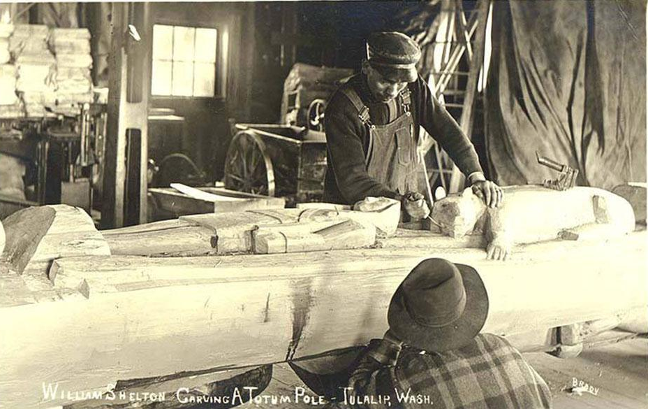 william shelton totem carving